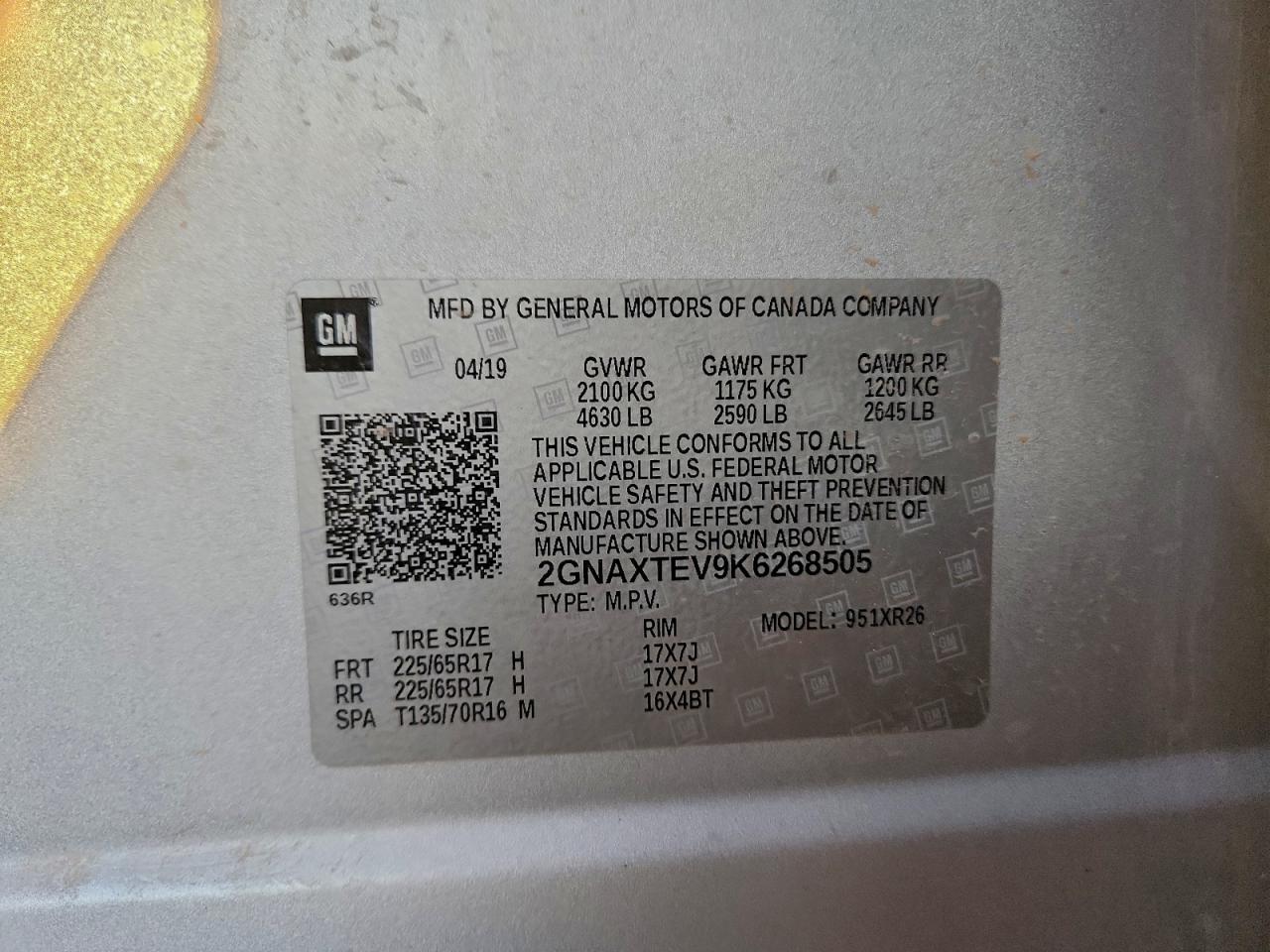 2019 CHEVROLET EQUINOX LT photo 25