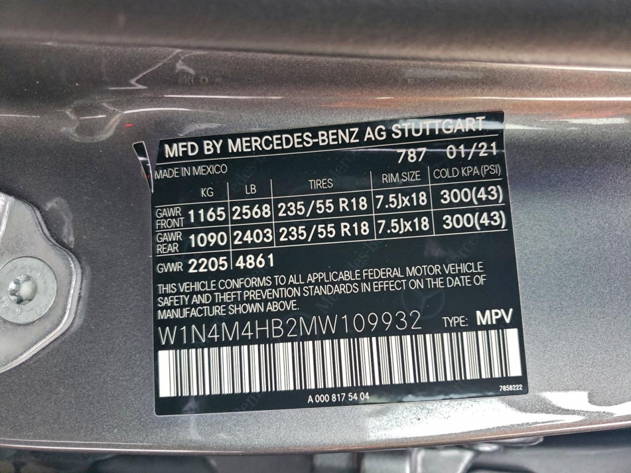 2021 MERCEDES-BENZ GLB 250 4MATIC photo 14