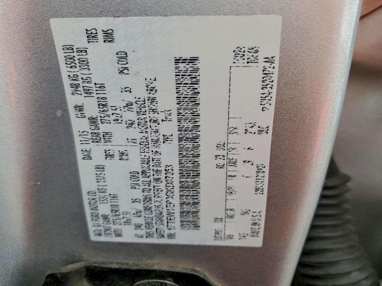 2016 FORD F150 SUPERCREW photo 34