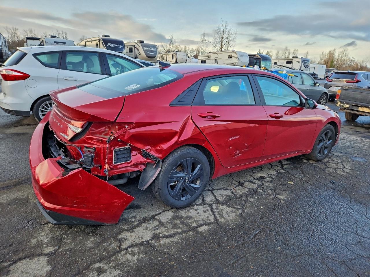2023 HYUNDAI ELANTRA BLUE photo 3