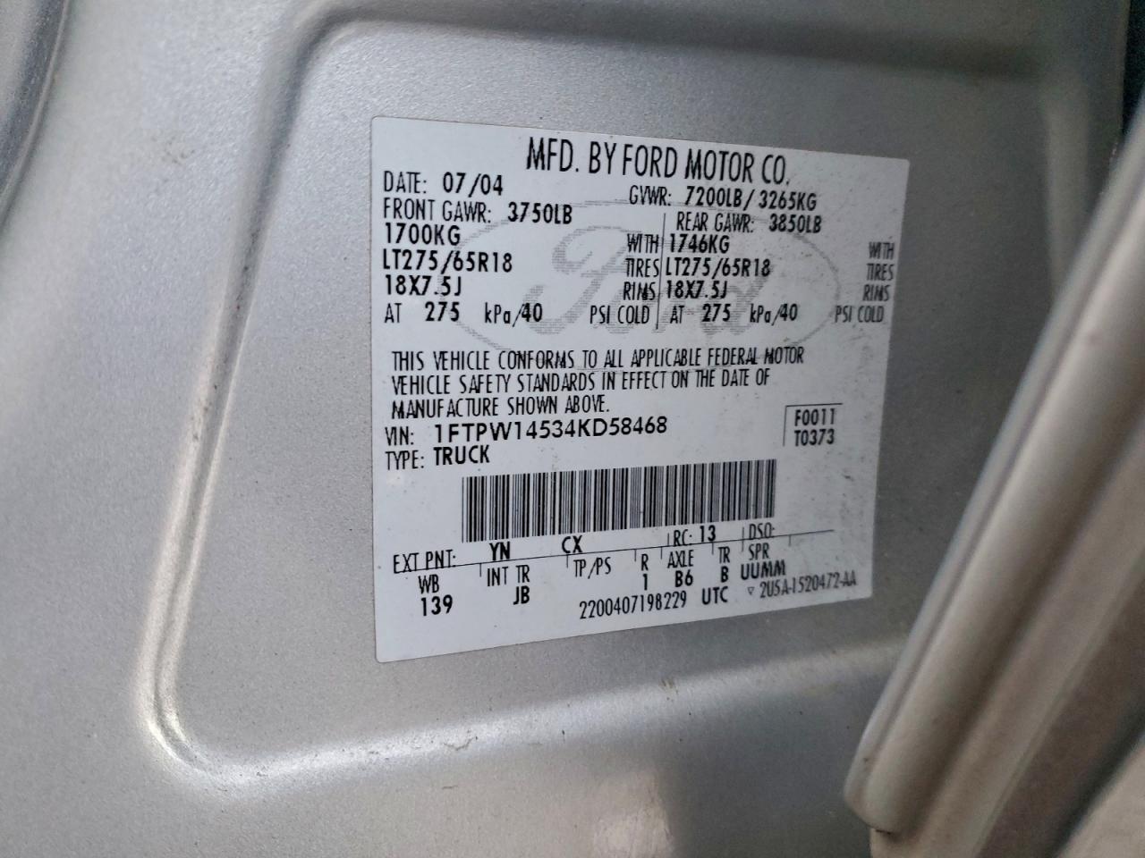 2004 FORD F150 SUPERCREW photo 34