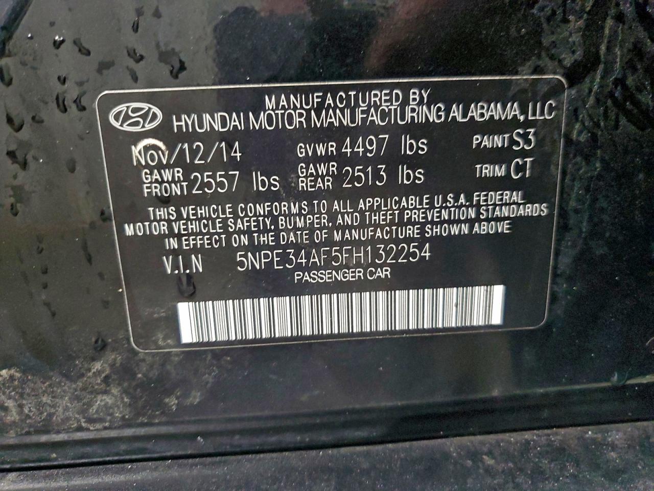 2015 HYUNDAI SONATA SPORT photo 25