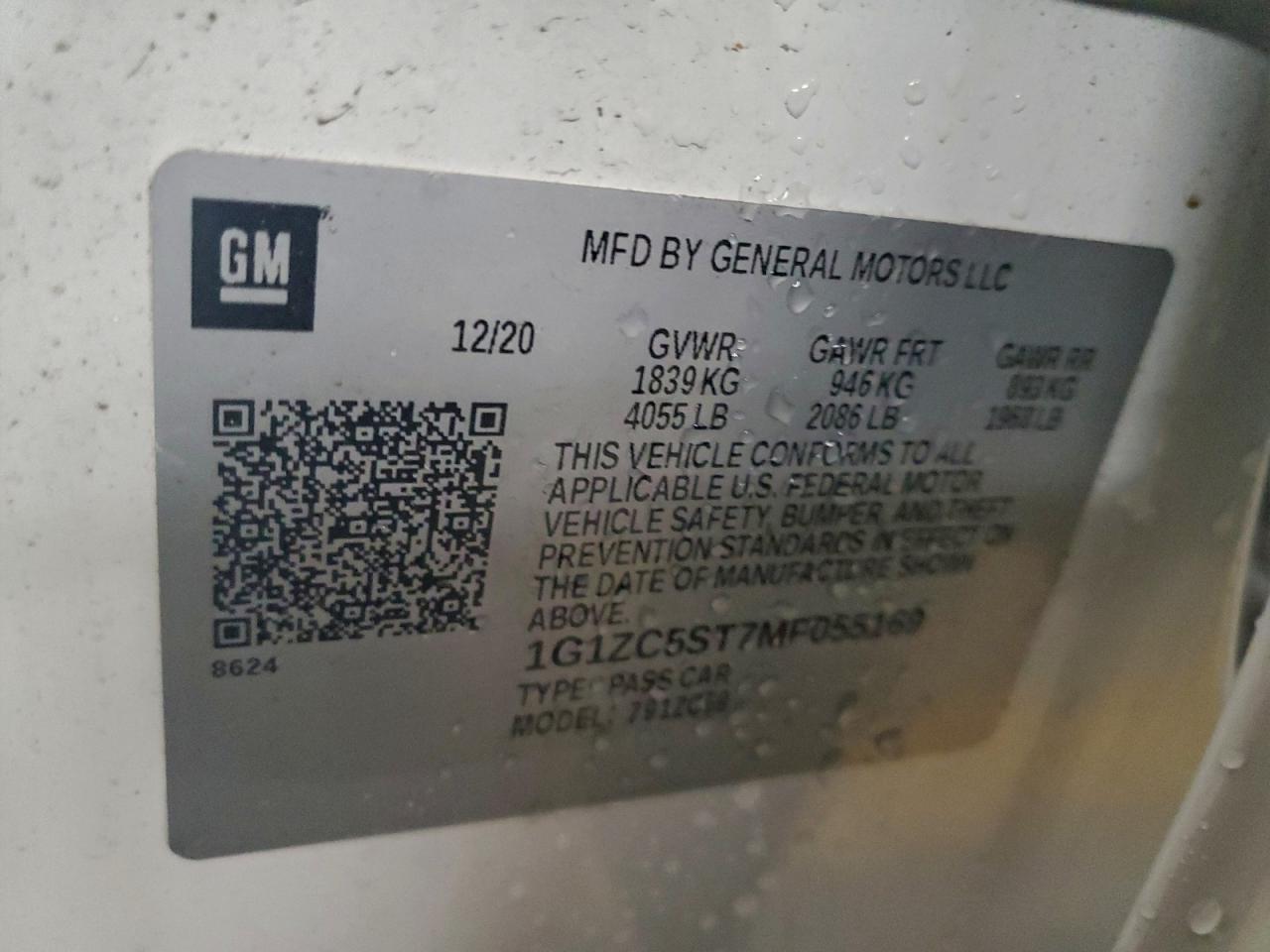 2021 CHEVROLET MALIBU LS photo 12