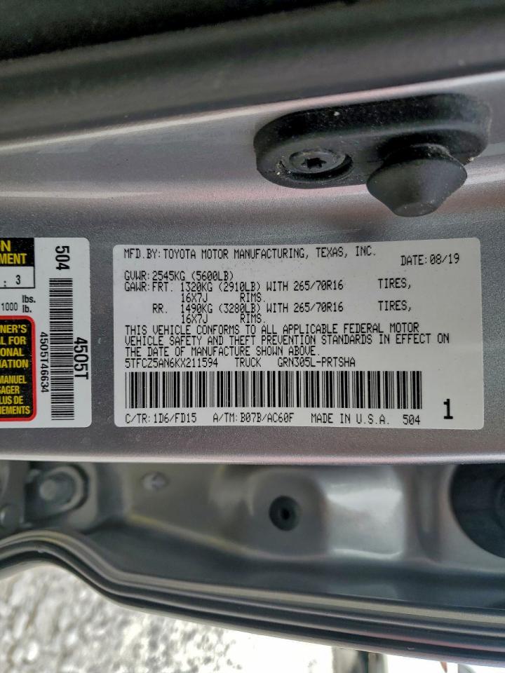 2019 TOYOTA TACOMA DOUBLE CAB photo 12