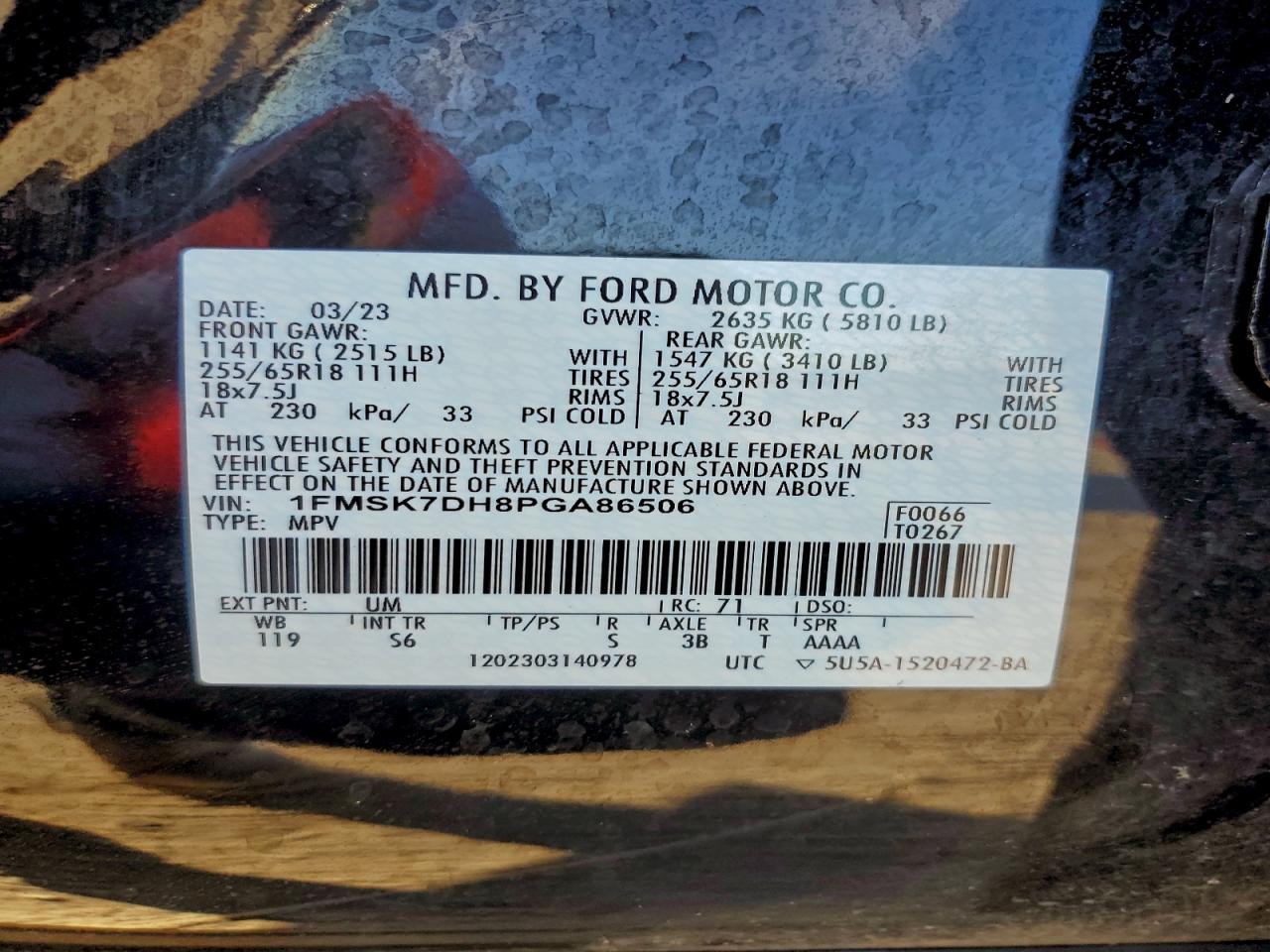 2023 FORD EXPLORER XLT photo 25