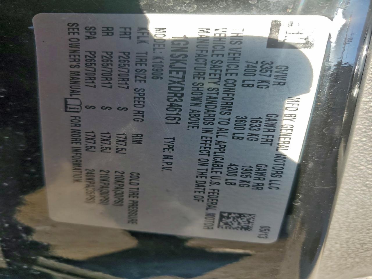 2013 CHEVROLET SUBURBAN K1500 LT photo 13