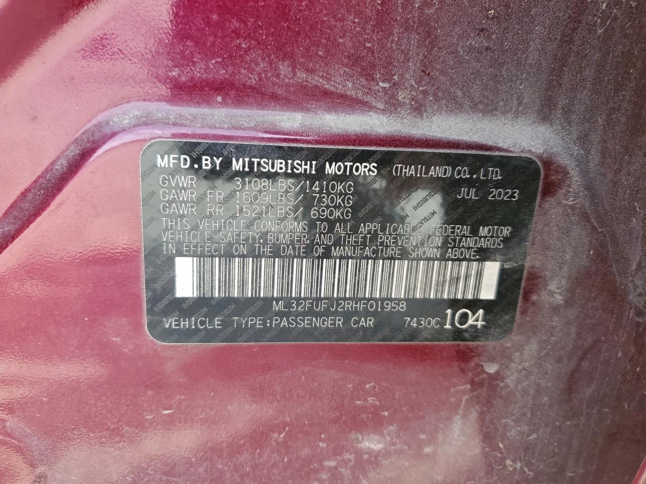 2024 MITSUBISHI MIRAGE G4 ES photo 45