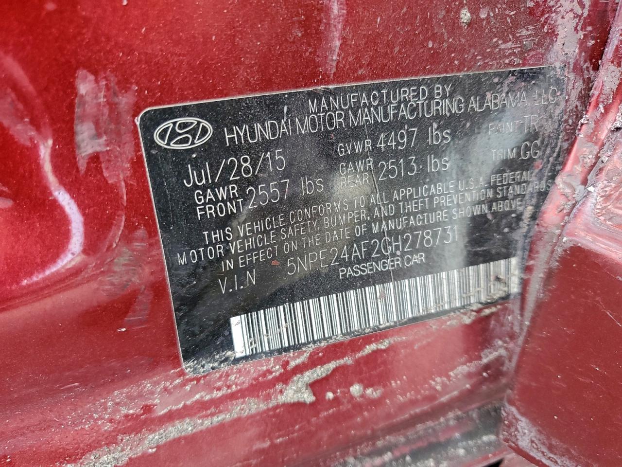 2016 HYUNDAI SONATA SE photo 12