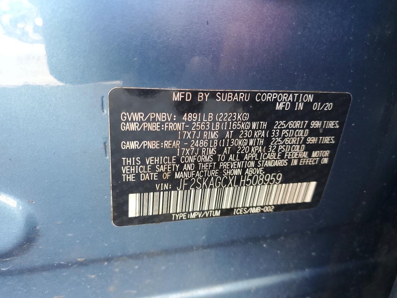 2020 SUBARU FORESTER PREMIUM photo 37