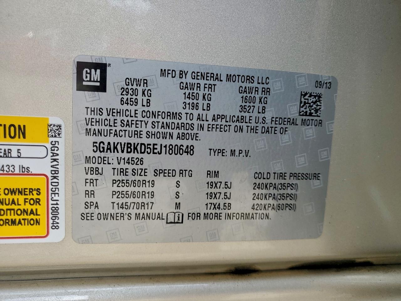 2014 BUICK ENCLAVE photo 23
