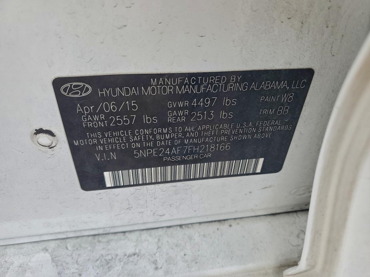 2015 HYUNDAI SONATA SE photo 34