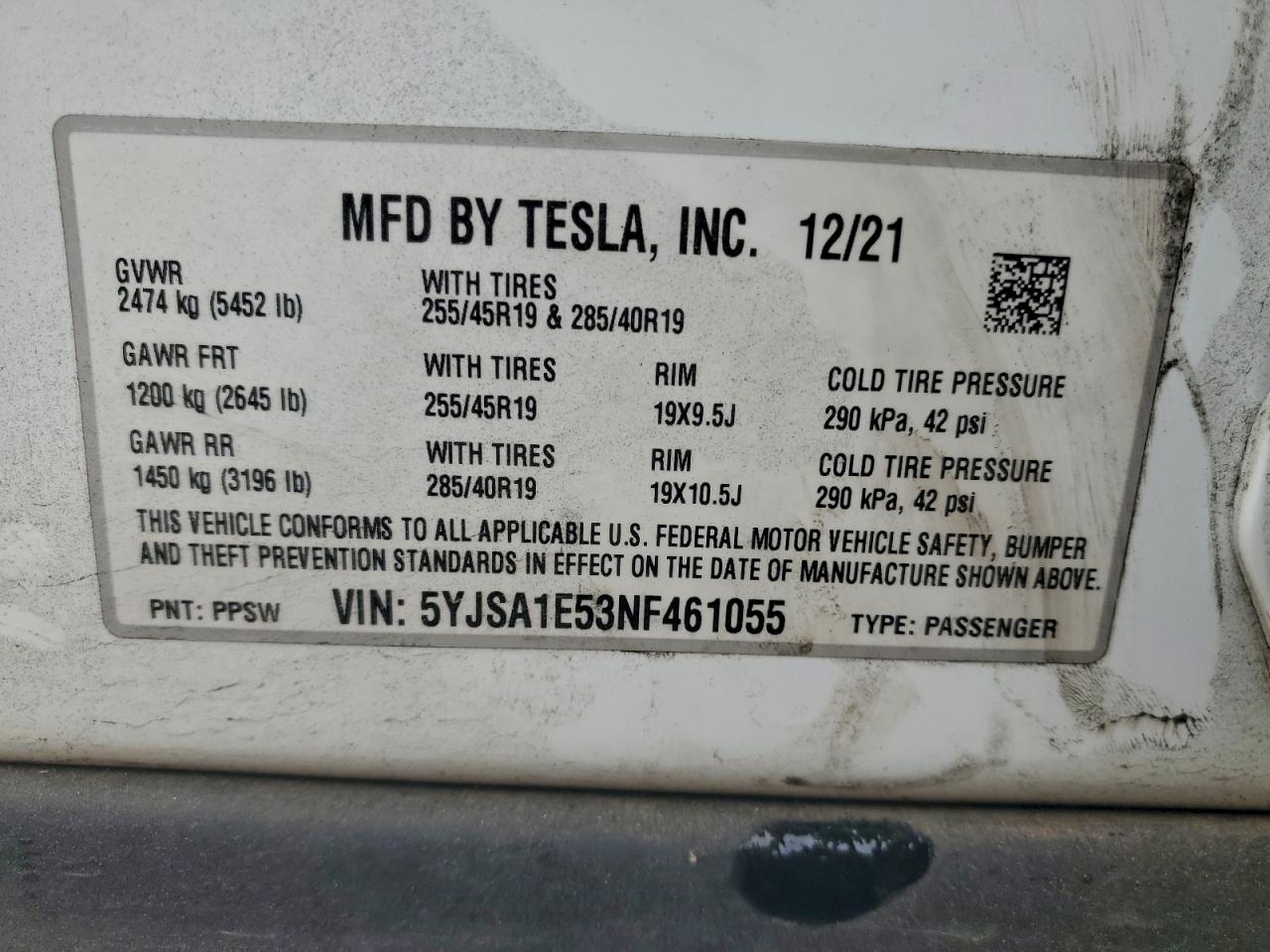 2022 TESLA MODEL S photo 12