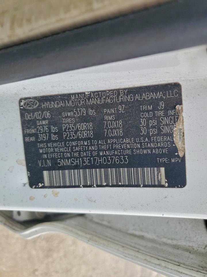 2007 HYUNDAI SANTA FE SE photo 25