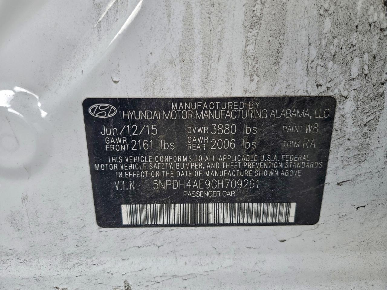2016 HYUNDAI ELANTRA SE photo 12