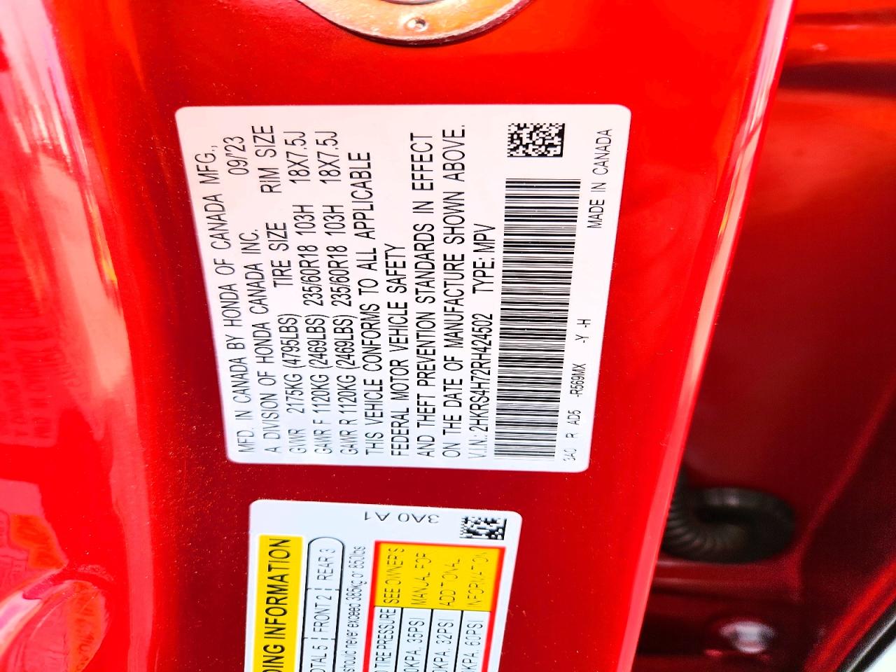 2024 HONDA CR-V EXL photo 14
