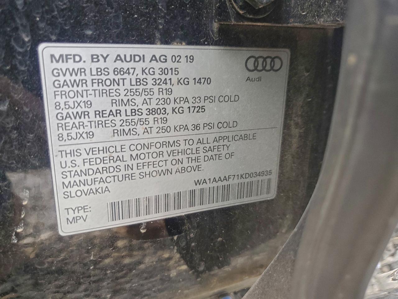 2019 AUDI Q7 PREMIUM photo 14