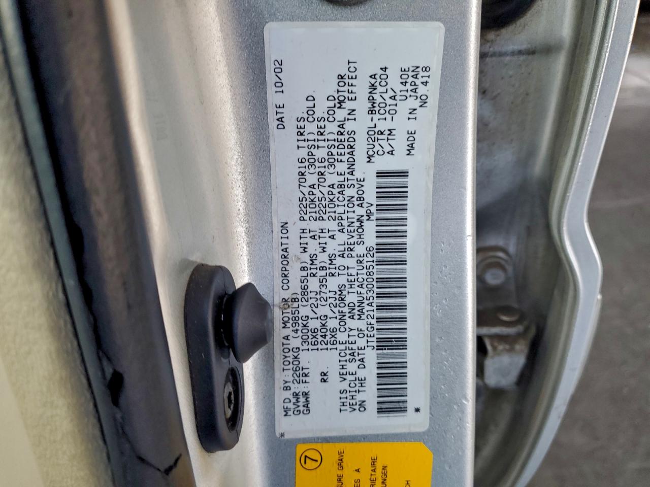 2003 TOYOTA HIGHLANDER LIMITED photo 13