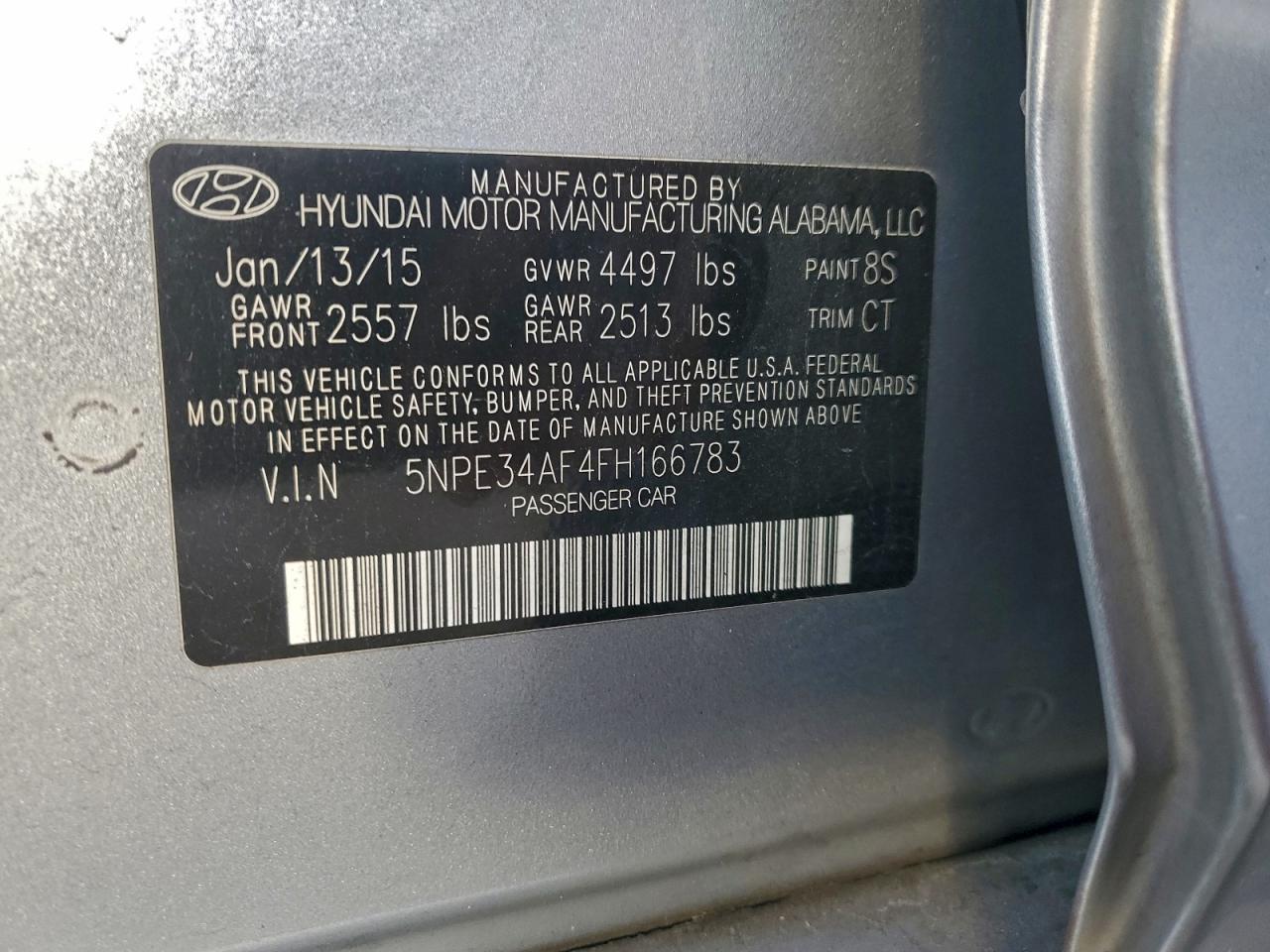 2015 HYUNDAI SONATA SPORT photo 12