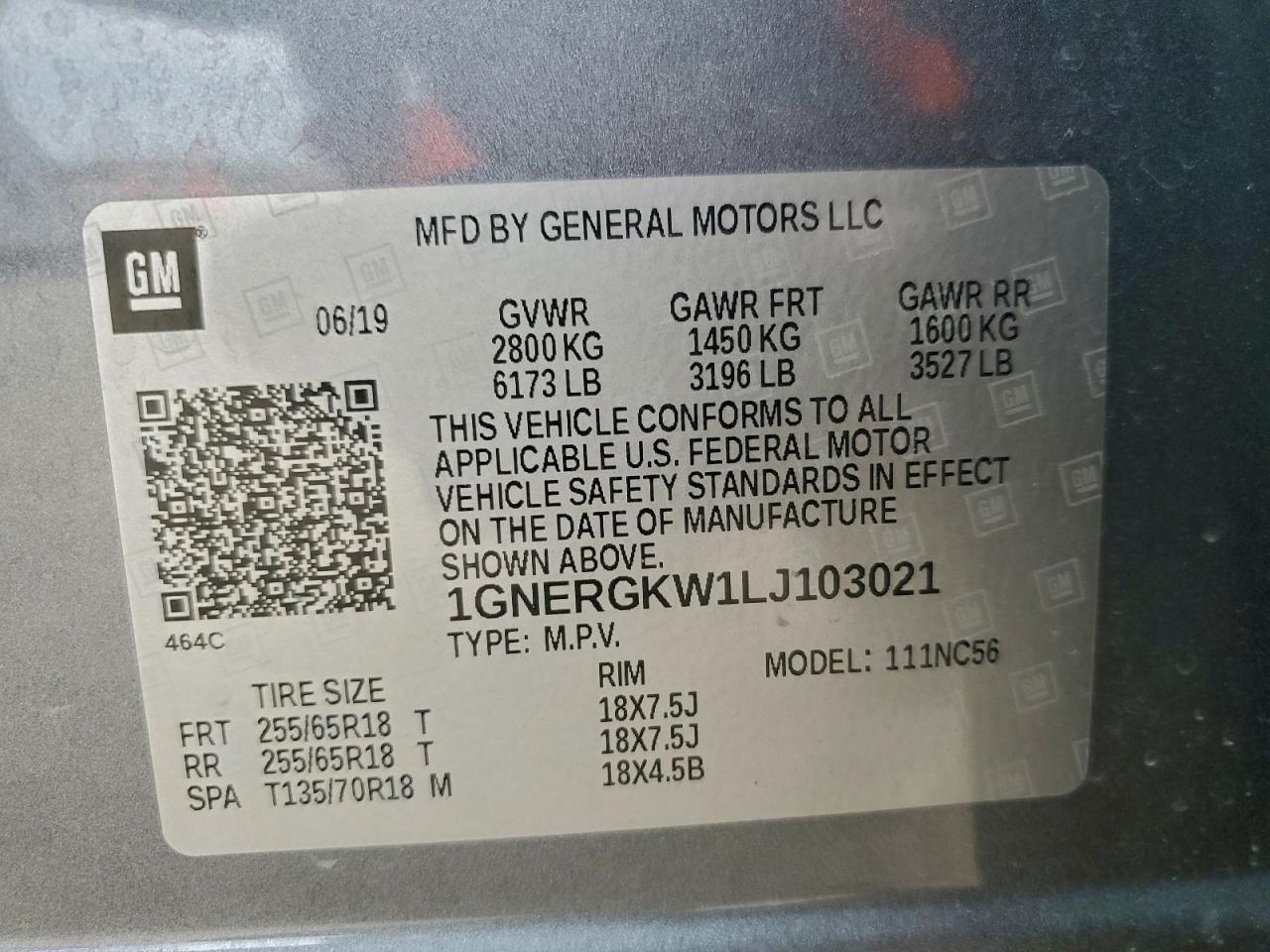 2020 CHEVROLET TRAVERSE LT photo 13