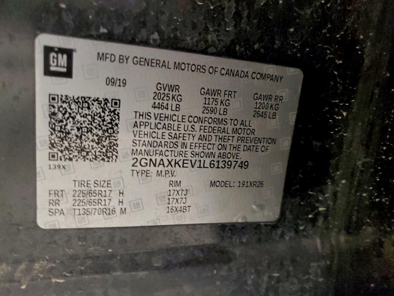2020 CHEVROLET EQUINOX LT photo 25