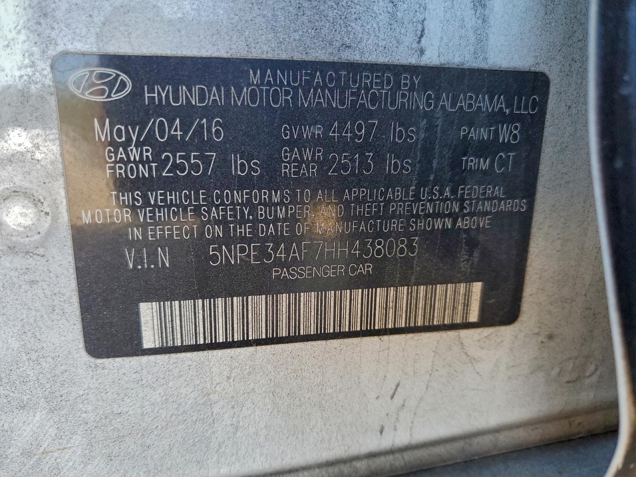 2017 HYUNDAI SONATA SPORT photo 23