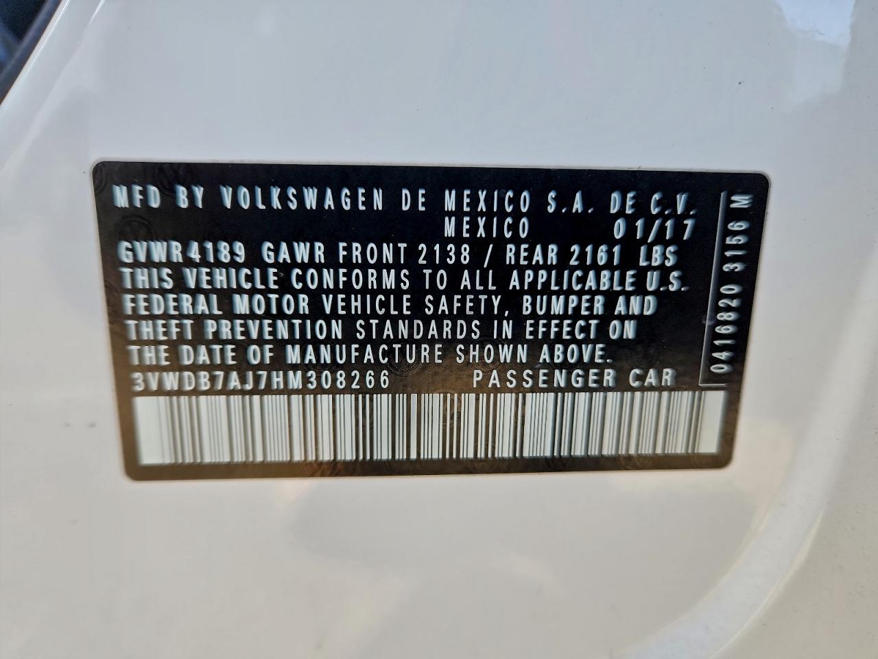 2017 VOLKSWAGEN JETTA SE photo 12
