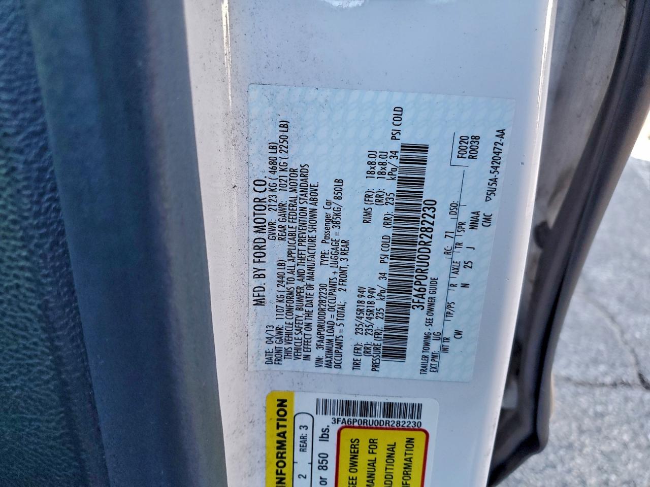 2013 FORD FUSION TITANIUM HEV photo 12
