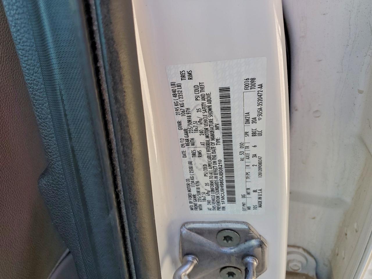 2013 FORD ESCAPE SEL photo 13