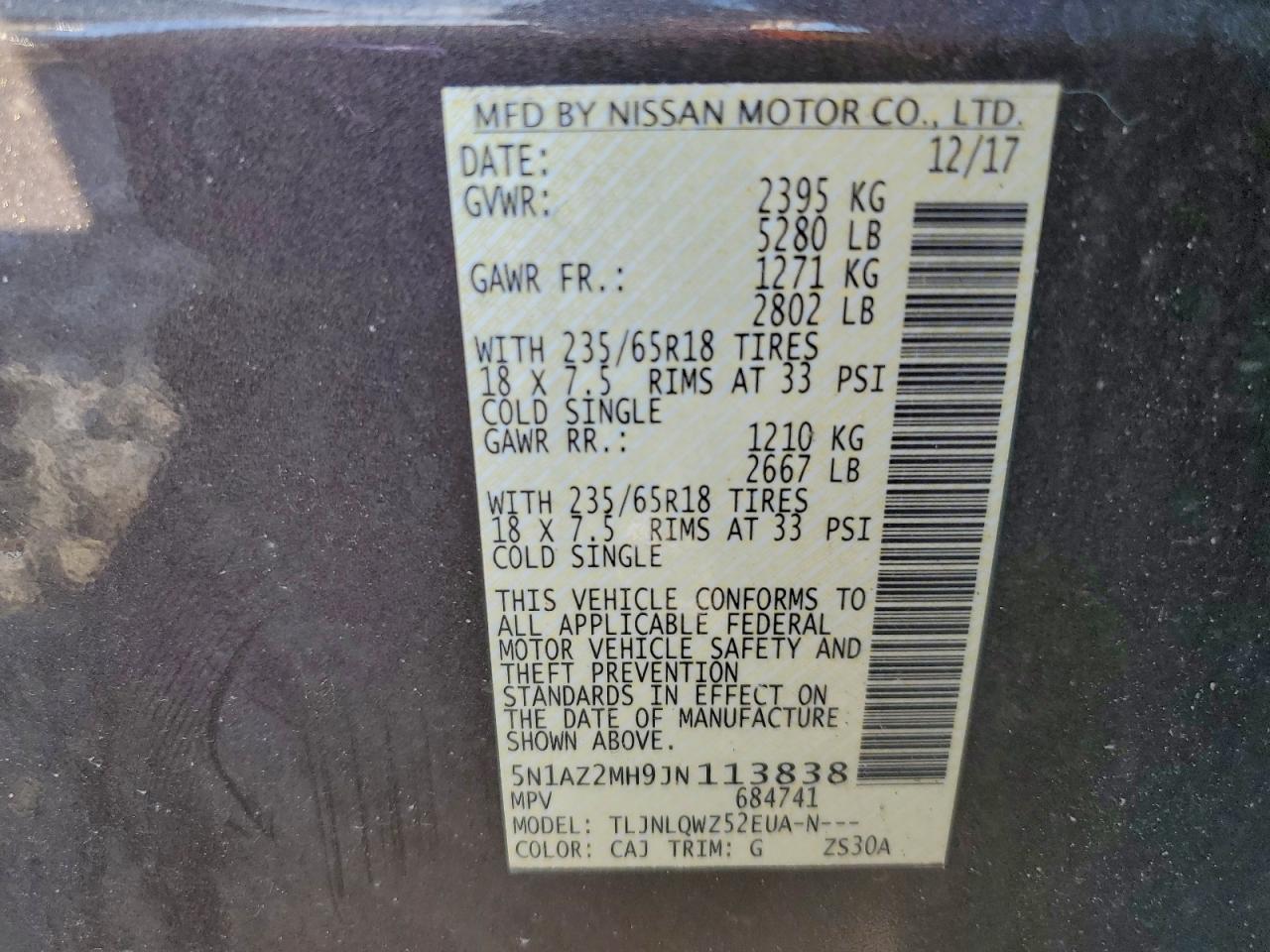 2018 NISSAN MURANO S photo 13