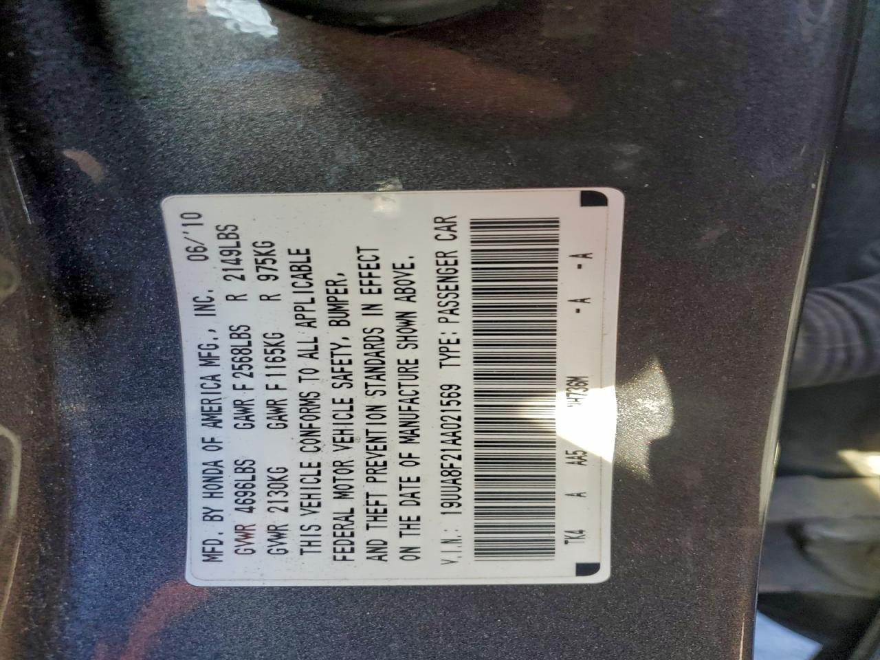 2010 ACURA TL photo 34