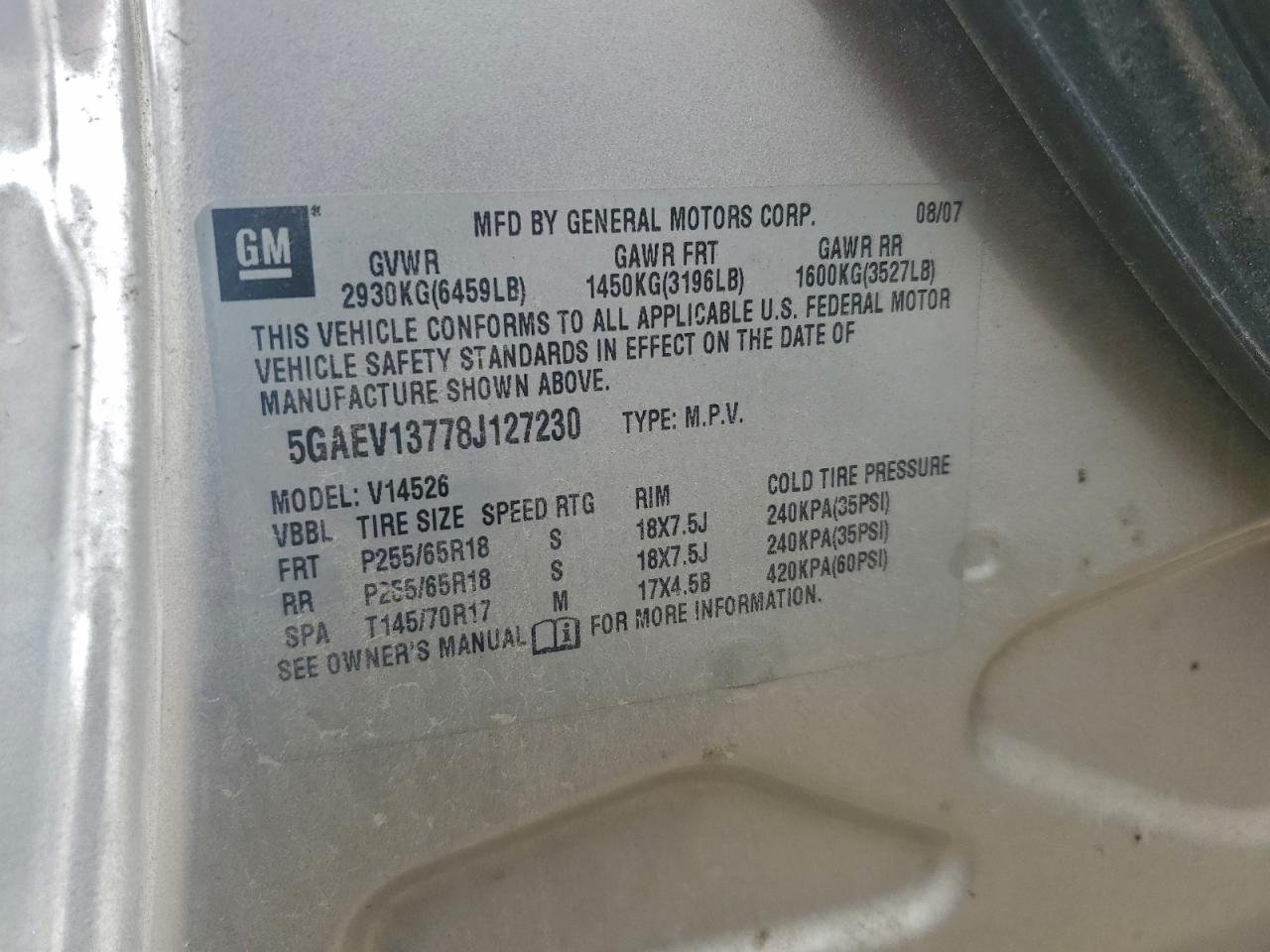 2008 BUICK ENCLAVE photo 37