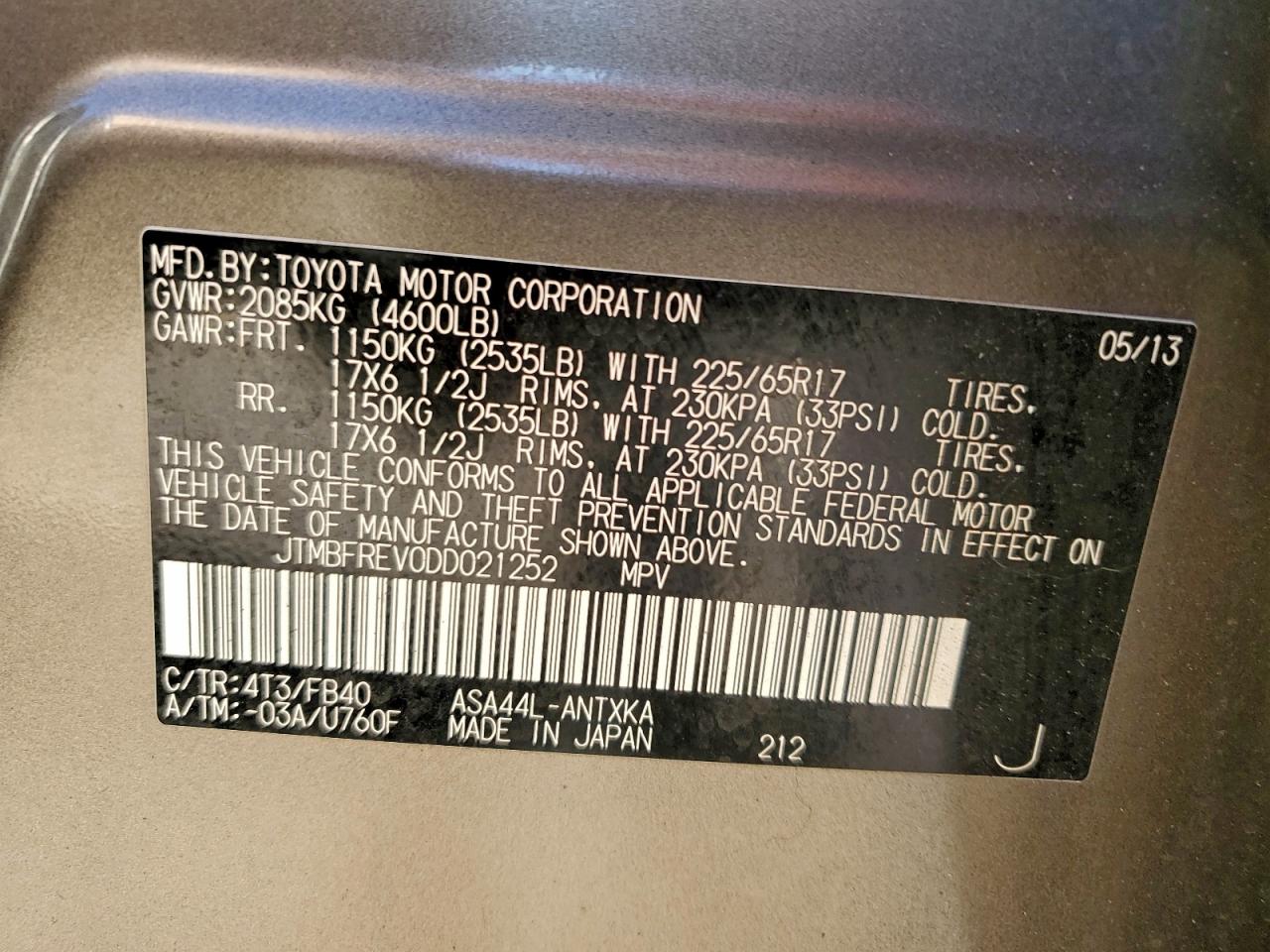 2013 TOYOTA RAV4 LE photo 23