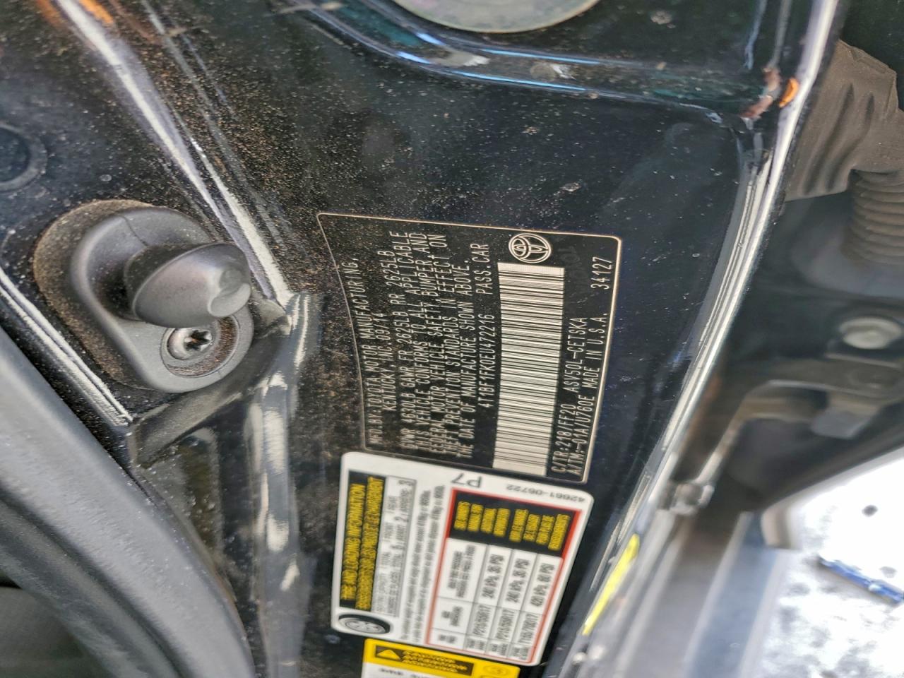 2014 TOYOTA CAMRY L photo 12