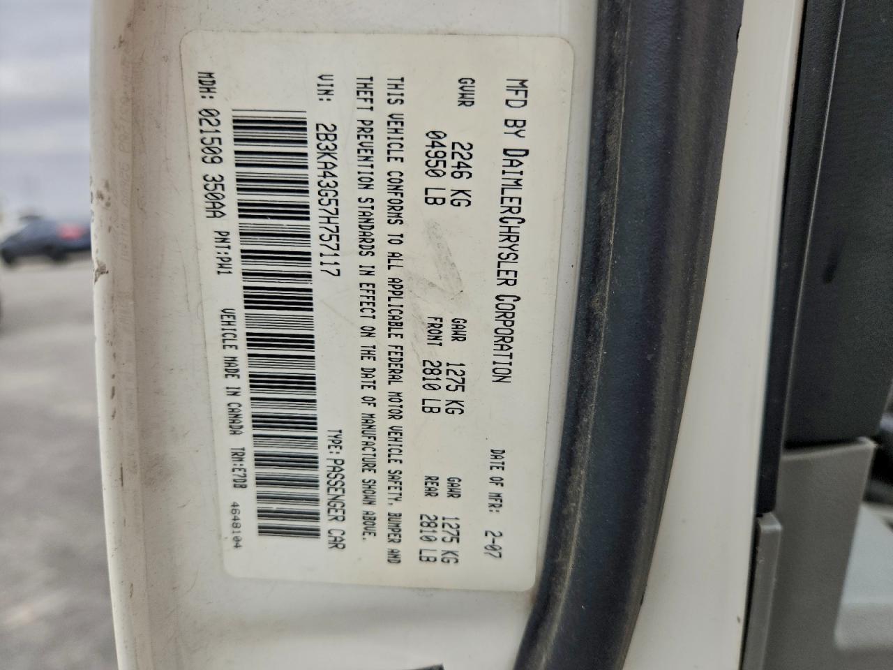 2007 DODGE CHARGER SE photo 23
