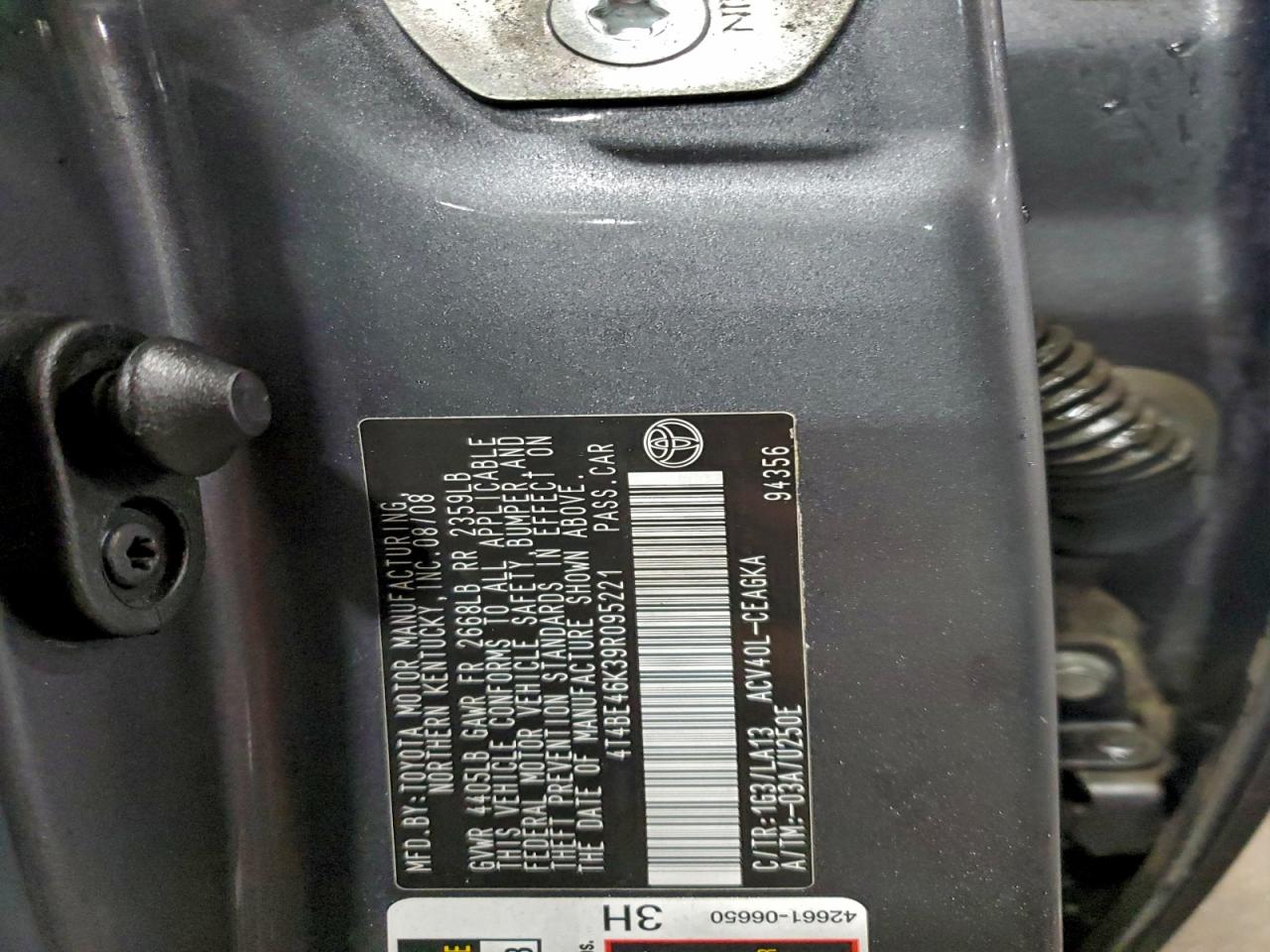 2009 TOYOTA CAMRY BASE photo 23