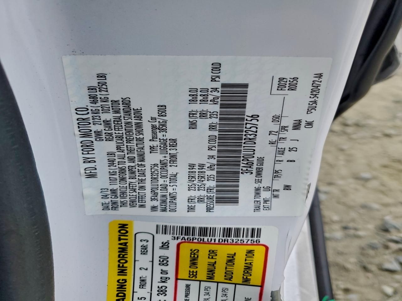 2013 FORD FUSION SE HYBRID photo 34