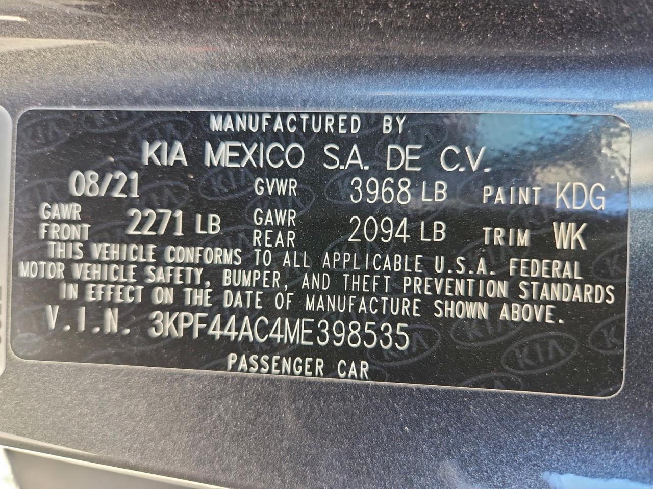 2021 KIA FORTE GT photo 25