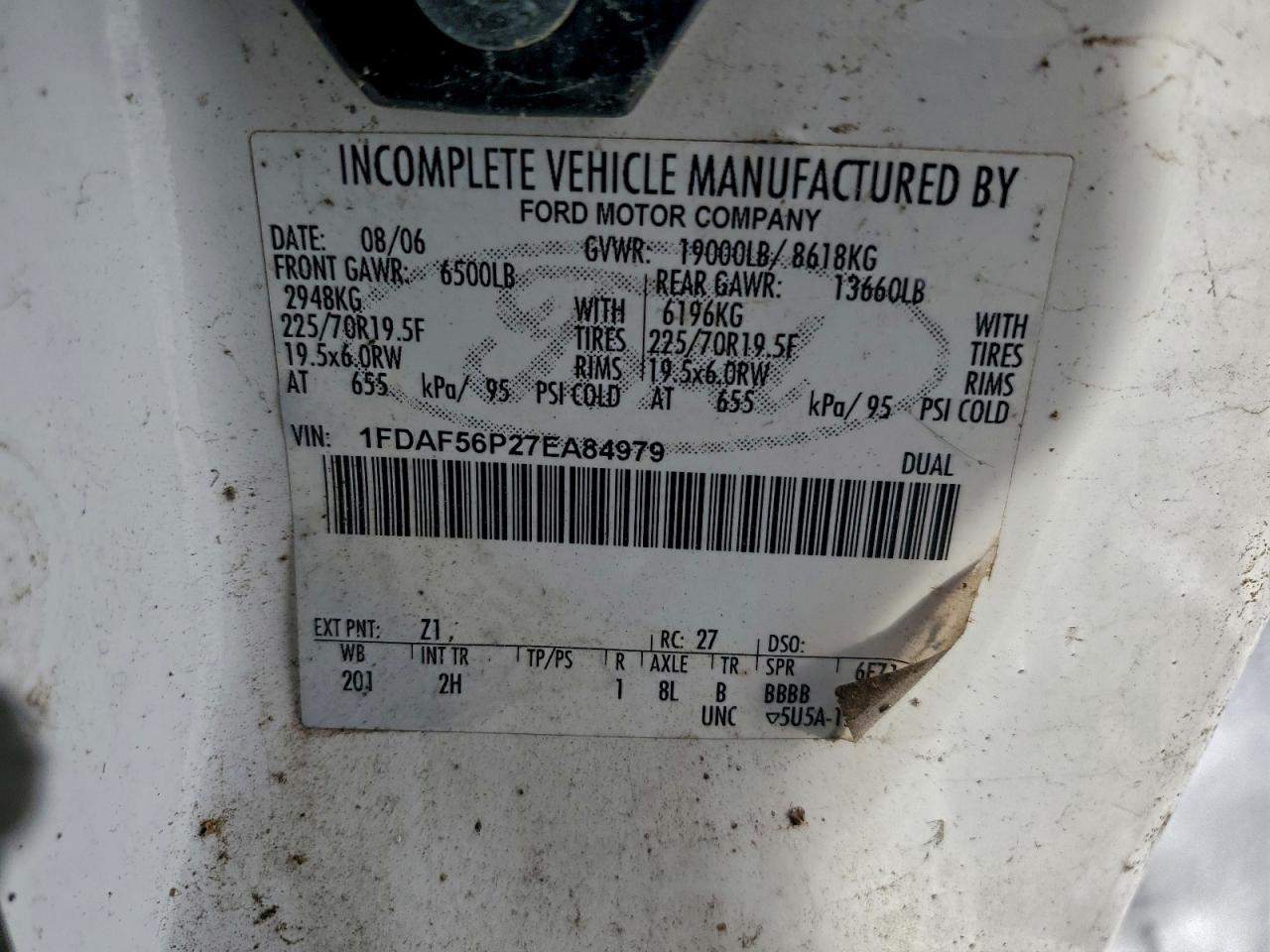 2007 FORD F550 SUPER DUTY TRUCK CAB AND CHASSIS photo 14