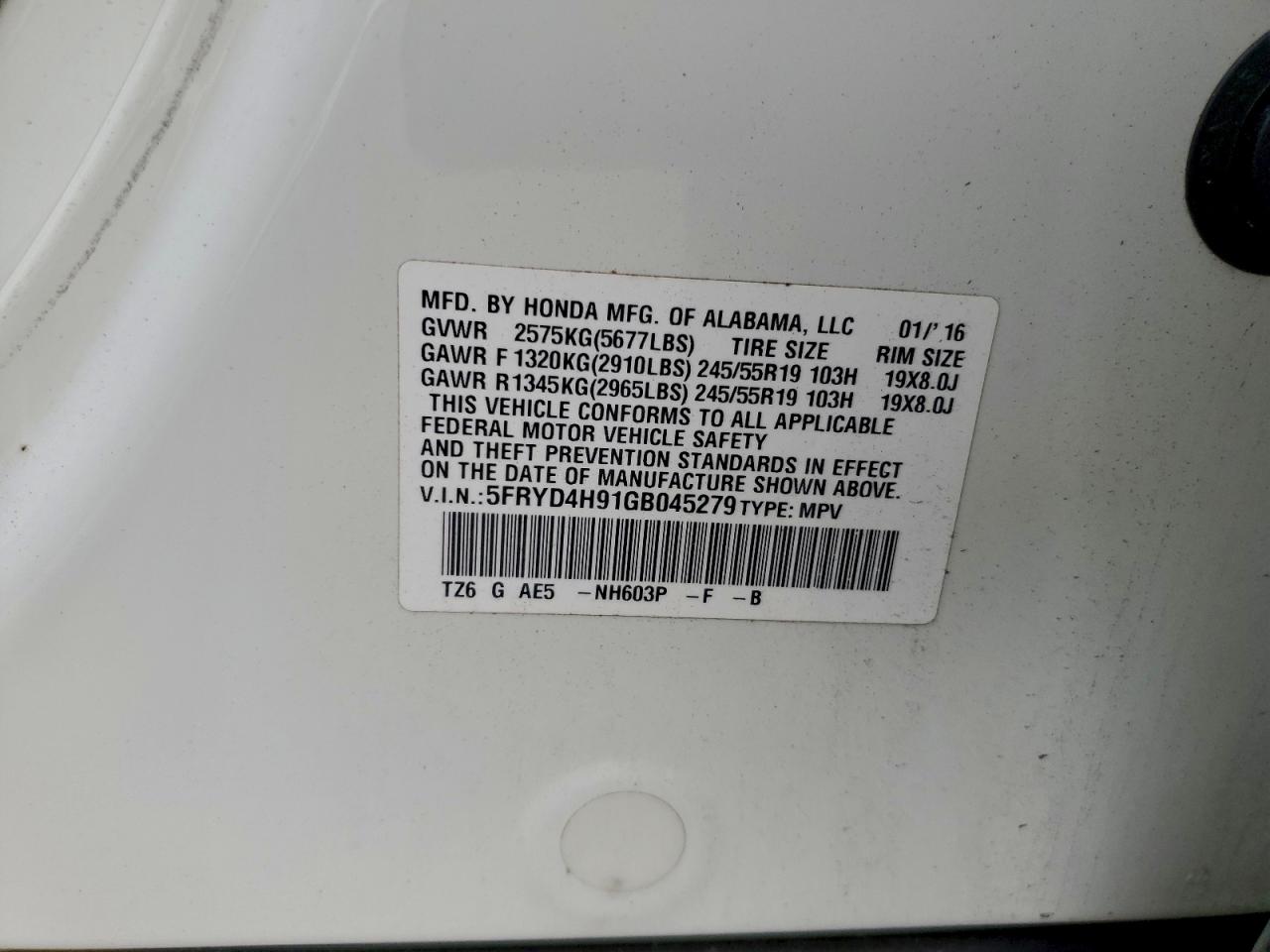 2016 ACURA MDX ADVANCE photo 37