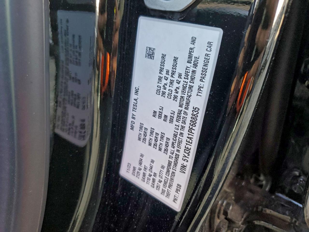 2023 TESLA MODEL 3 photo 25