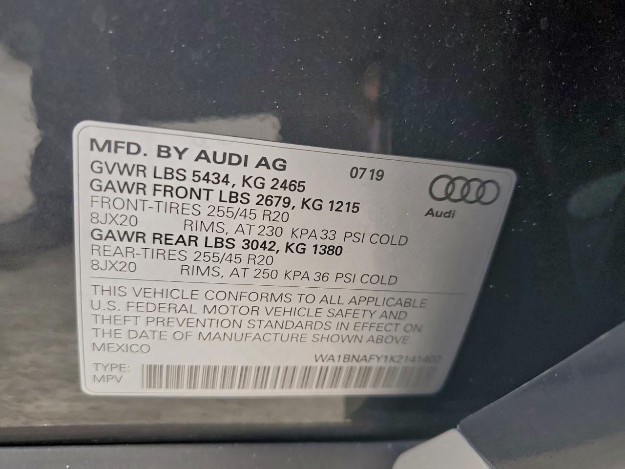 2019 AUDI Q5 PREMIUM PLUS photo 13