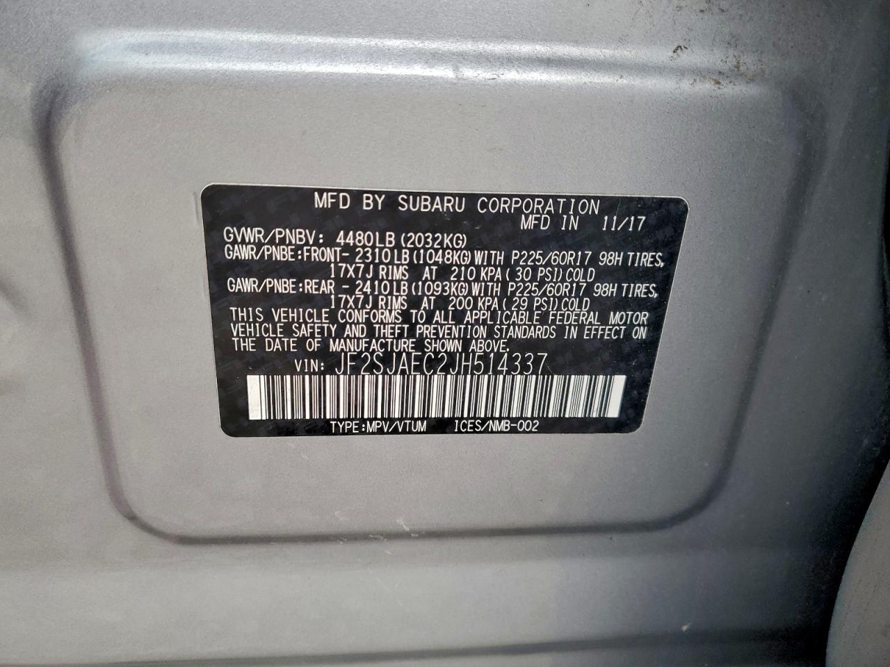 2018 SUBARU FORESTER 2.5I PREMIUM photo 23
