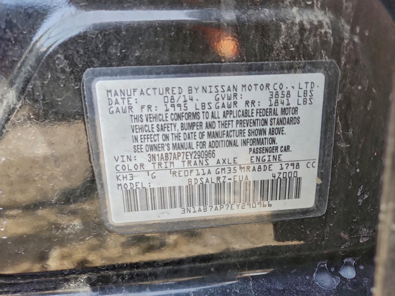 2014 NISSAN SENTRA S photo 12