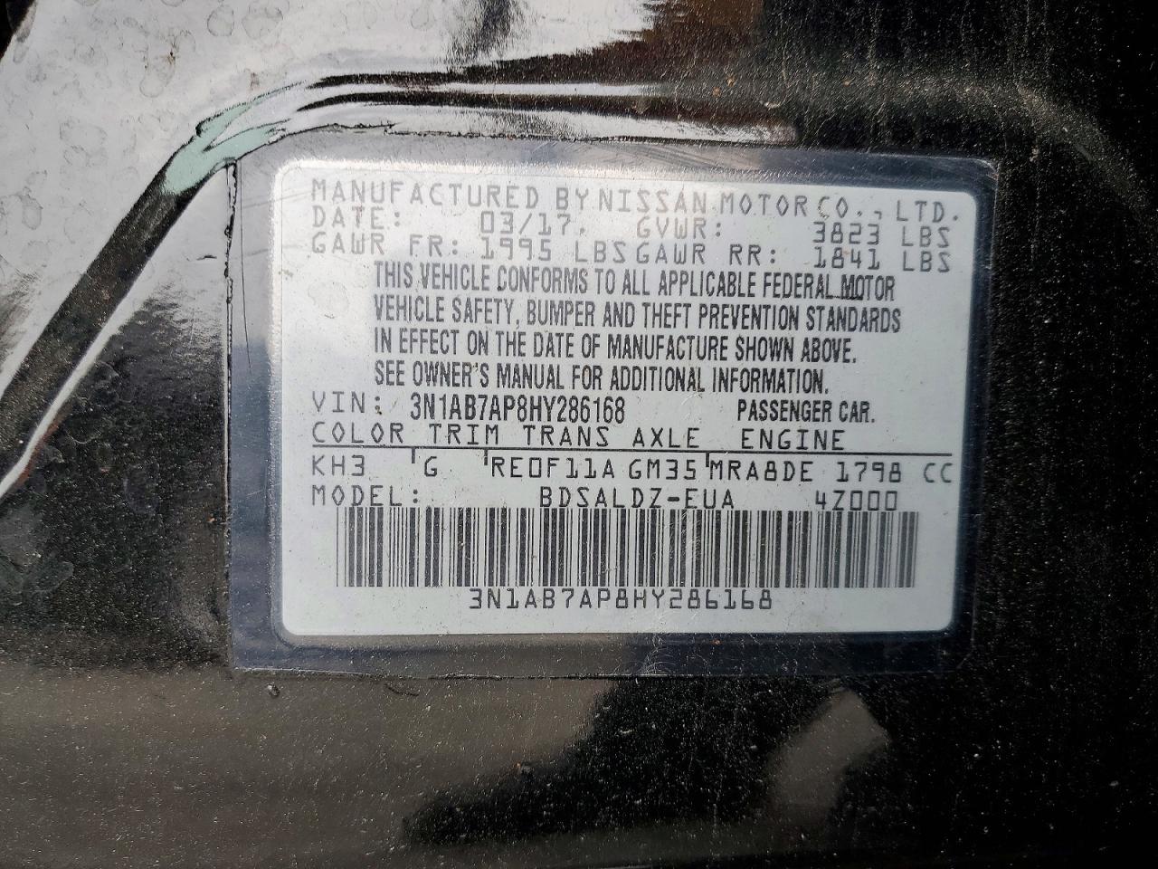 2017 NISSAN SENTRA photo 12