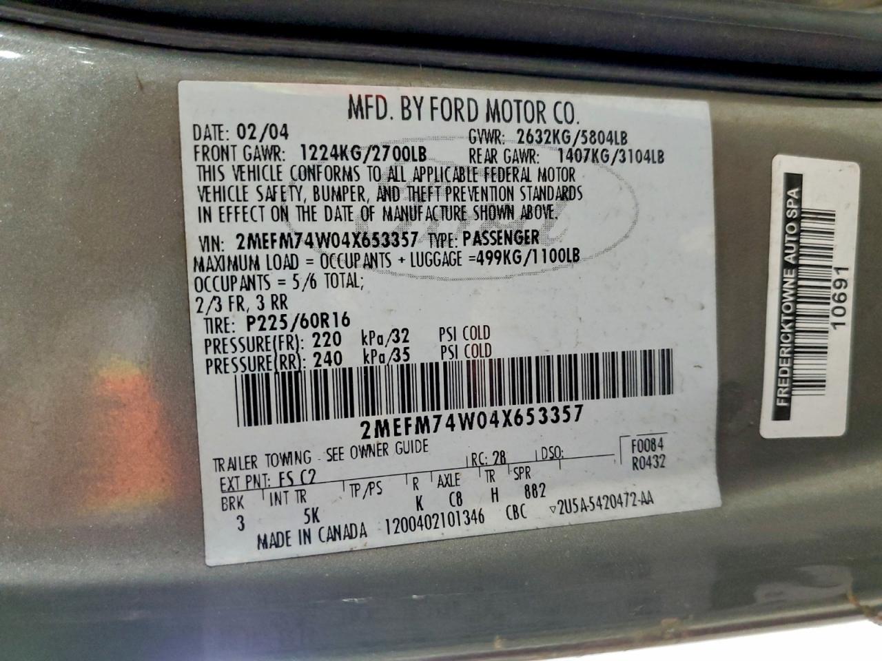 2004 MERCURY GRAND MARQUIS GS photo 23