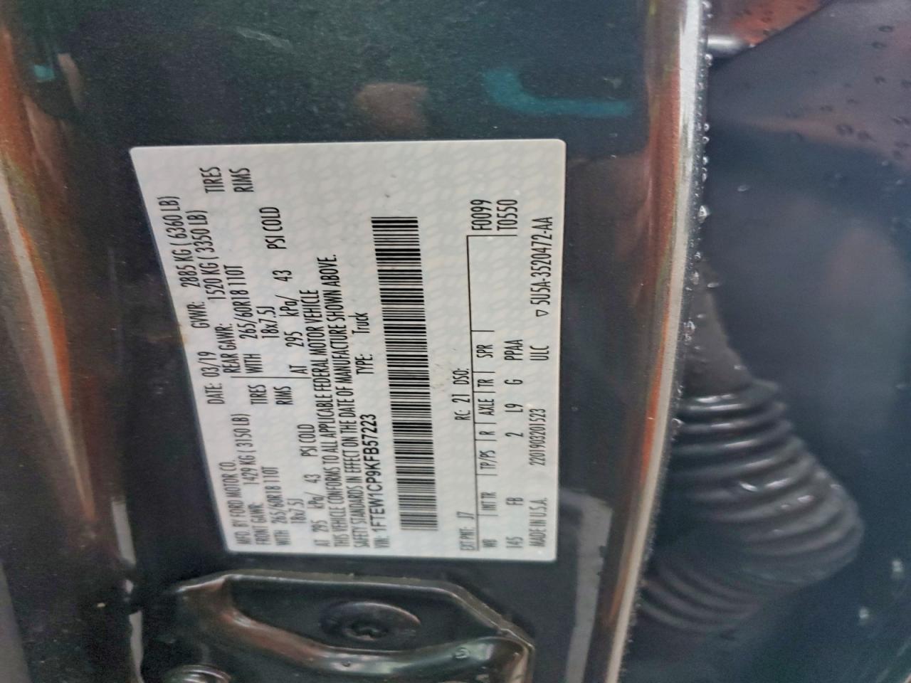 2019 FORD F150 SUPERCREW photo 23