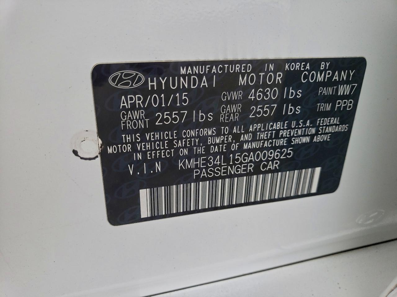 2016 HYUNDAI SONATA HYBRID photo 12