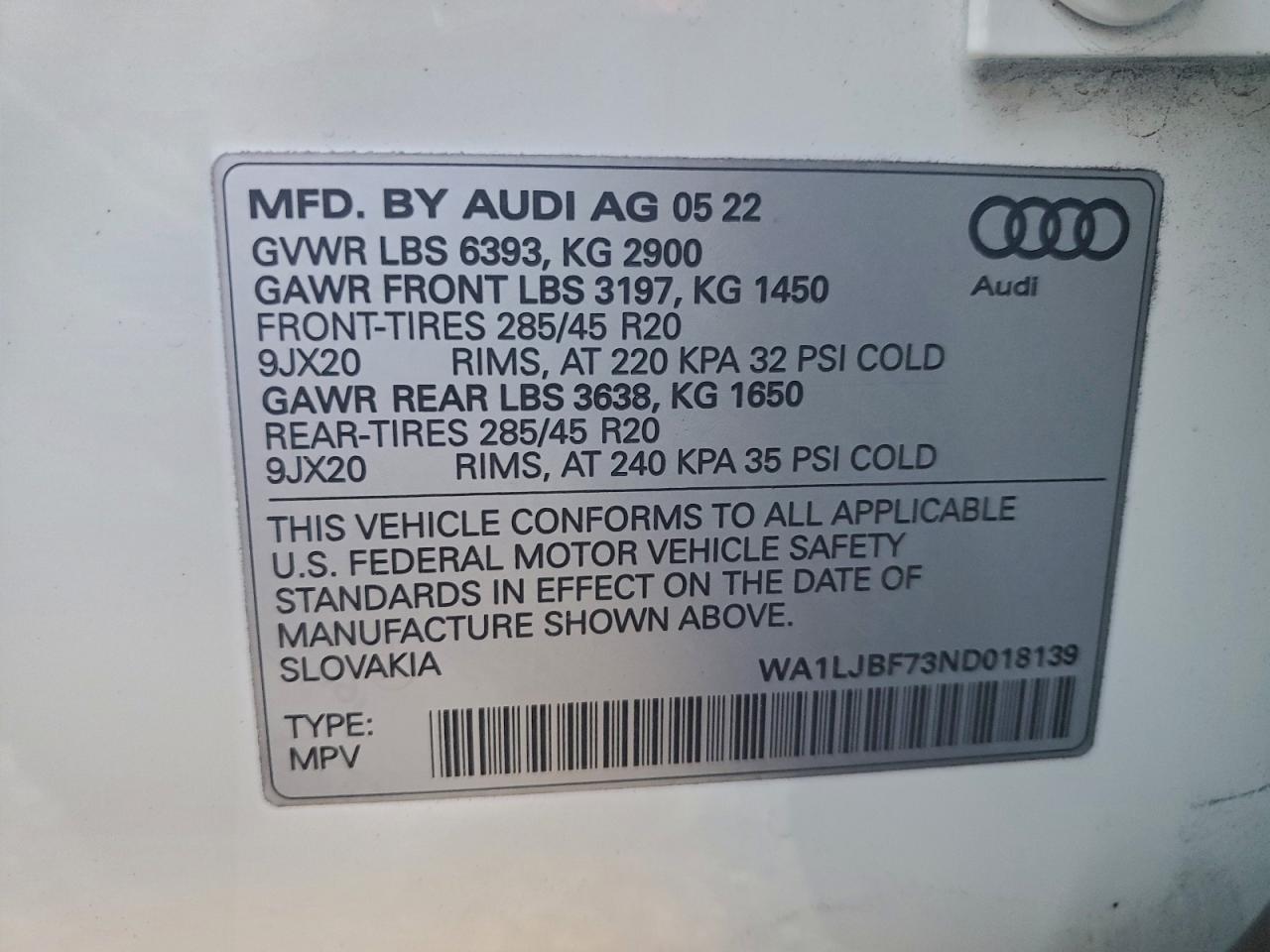 2022 AUDI Q7 PREMIUM PLUS photo 14