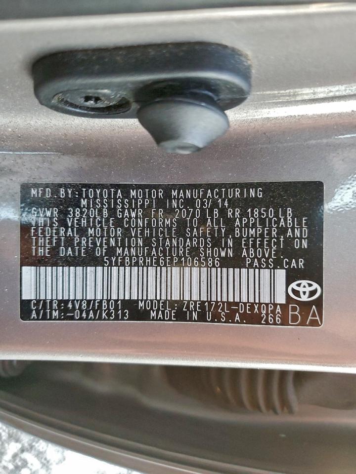 2014 TOYOTA COROLLA ECO photo 12