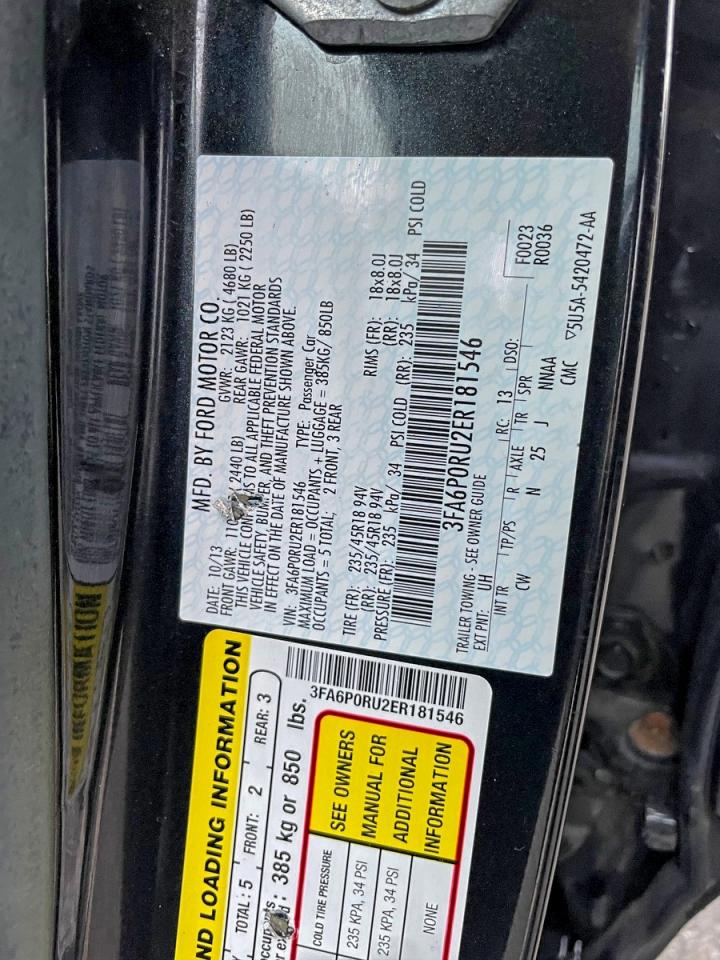2014 FORD FUSION TITANIUM HEV photo 10